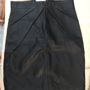 REISS Ettianne- leather pencil skirt